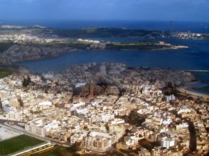 Malta from airplane