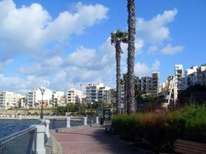 Malta - promenade in Bugibba